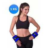 Jet 1 Kg x 2 Adet El & Ayak Ağırlığı Bilek Kemeri Setleri 1 Çift Kum Torbasi Kas Güçlendirici Mavi