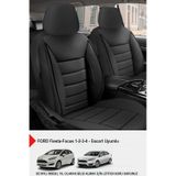 Jet Deri Oto Koltuk Kılıfı-(Ford Focus-Fiesta-Escort Ile Uyumlu) - Siyah