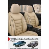 Jet Deri Oto Koltuk Kılıfı (Tofaş Kartal-Şahin-Doğan-Serçe-Tempra Uyumlu) - Bej