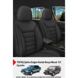 Jet Deri Oto Koltuk Kılıfı (Tofaş Kartal-Şahin-Doğan-Serçe-Tempra Uyumlu) - Siyah