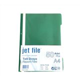 Jet File Plastik Telli Dosya 50'li Yeşil