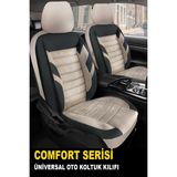 Jet Garaj Seat Ibıza 2017-UYUMLU Oto Koltuk Kılıfı Confort Serisi - Siyah-Bej - Renkli