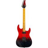 Jet Guitars Jet JS-1000 Vulcano Hh Elektro Gitar (Flamed Transparent Red)