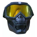 Jet Kask Maskesi Sarı Kuru Kafa