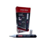 Jet Online Open Paint Marker Siyah Etiket Yazı Kalemi Beyaz Renk Etiket Kalemi 1 Adet