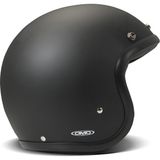 Jet Retro Matt Black Açık Motosiklet Kaskı - XL