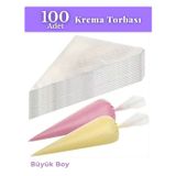 Jet' s Home 100'lü Krema Torbası Kullan At Şanti Sıkma Torbası Büyük Boy Süsleme Torbası