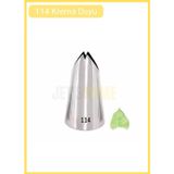 Jet' s Home 114 Yaprak Desen Krema Duyu Büyük Boy Pasta Duyu Paslanmaz Çelik Krema Torbası Ucu 2.5x1.5x4.2 cm