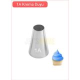 Jet' s Home 1A Yuvarlak Desen Krema Duyu Büyük Boy Pasta Duyu Paslanmaz Çelik Krema Torbası Ucu 2.5x1.4x3.7 cm