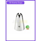 Jet' s Home 1B Kapalı Yıldız Desen Krema Duyu Büyük Boy Pasta Duyu Paslanmaz Çelik Krema Torbası Ucu 3.0x1.7x4.7 cm
