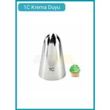 Jet' s Home 1C Kapalı Yıldız Desen Krema Duyu Büyük Boy Pasta Duyu Paslanmaz Çelik Krema Torbası Ucu 3.0x1.8x4.6 cm