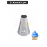 Jet' s Home 2A Yuvarlak Desen Krema Duyu Büyük Boy Pasta Duyu Paslanmaz Çelik Krema Torbası Ucu 2.4x1.2x3.8 cm