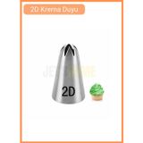 Jet' s Home 2D Kapalı Yıldız Desen Krema Duyu Büyük Boy Pasta Duyu Paslanmaz Çelik Krema Torbası Ucu 2.5x1.3x4.4 cm