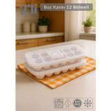 Jet' s Home 2'li Set Buz Kalıbı 12 Bölmeli Esnek Silikon Buz Küpü BPA FREE Yuvarlak Bas Parmak Buzluk Çapı 3,5 cm Pembe