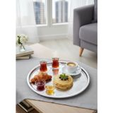 Jet' s Home 32,5 cm Çelik Çay Tepsisi – Paslanmaz, Yer Sofrası ve Çay Kahve Sunum No:35
