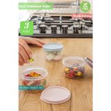 Jet' s Home 3’lü Saklama Kabı Seti Mini Erzak Kabı Buzdolabı Kabı Yuvarlak Bpa Free 175 ml