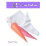 Jet' s Home 50'li Krema Torbası Kullan At Şanti Sıkma Torbası Büyük Boy Süsleme Torbası