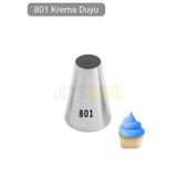 Jet' s Home 801 Yuvarlak Desen Krema Duyu Büyük Boy Pasta Duyu Paslanmaz Çelik Krema Torbası Ucu 2.4x6.5x4.5 cm