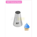 Jet' s Home 807 Yuvarlak Desen Krema Duyu Büyük Boy Pasta Duyu Paslanmaz Çelik Krema Torbası Ucu 3.5x1.6x5.2 cm