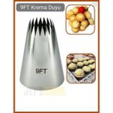 Jet' s Home 9FT Krema Duyu Büyük Boy Pasta Duyu Paslanmaz Çelik 35X18X52 mm