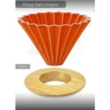 Jet' s Home Ahşap Kahve Demleme Standı Dripper Turuncu