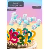 Jet' s Home Basmalı Rakam Kalıbı Pasta Kalıbı Basmalı Kurabiye Kalıbı 10 Rakamlı Hamur Kalıp