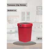Jet' s Home Çöp Kovası Aç-Kapa Banyo Çöp Kutusu Mutfak Çöp Kovası Kırmızı 18 Litre