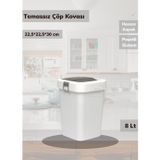 Jet' s Home Çöp Kovası Tezgah Üstü Çöp Kutusu Beyaz 8 Litre