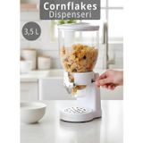 Jet' s Home Cornflakes Dispenseri 3,5 L Tahıl, Müsli, Granola ve Kuruyemiş İçin Hijyenik Kahvaltı Sunum Aparatı