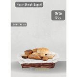 Jet' s Home Hasır Ekmek Sepeti Dikdörtgen Çok Amaçlı Sepet Yılbaşı Sepeti Orta Boy 24 cm