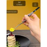 Jet' s Home Kıvrımlı Şef Cımbızı Paslanmaz Dekor Cımbızı Çelik Yemek Cımbızı Maşa 20 cm