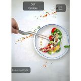 Jet' s Home Kıvrımlı Şef Cımbızı Paslanmaz Dekor Cımbızı Çelik Yemek Cımbızı Maşa 26 cm