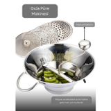 Jet' s Home Kollu Püre Makinesi Paslanmaz Mama Yapma Makinesi Çelik Sosluk Yapma Makinesi Yedek Bıçaklı 30x13,5 cm