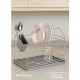 Jet' s Home Mini Boy Bulaşıklık Tezgah Üstü Tabaklık BPA FREE Bulaşık Sepeti Krom 23x33x25