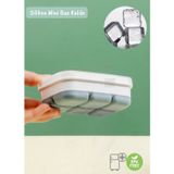 Jet' s Home Mini Buz Kalıbı Silikon Buzluk 6 Bölmeli Kare Desenli Buz Küpü Gri BPA Free