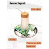 Jet' s Home Mini Sunum Tepsisi 14 cm Paslanmaz Çelik Servis Tepsisi