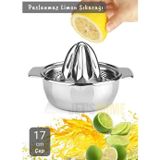 Jet' s Home Narenciye Sıkacağı Paslanmaz Portakal Sıkacağı Krom Limon Sıkacağı Çap 17 cm