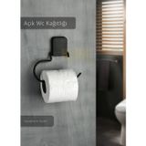 Jet' s Home Paslanmaz Kapaksız Tuvalet Kağıdı Askılığı Wc Kağıtlık Tutucu Siyah