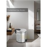 Jet' s Home Pedallı Banyo Çöp Kovası Paslanmaz 20 Lt Mutfak Çöp Kutusu Gri