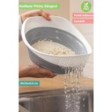 Jet' s Home Pirinç Süzgeci Katlanır Makarna Süzgeci Silikon Mercimek Süzgeci Bpa Free