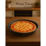 Jet' s Home Pizza Tavası Alüminyum Pizza Tepsisi Yapışmaz Lahmacun Pide Tavası 28 Cm