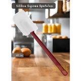 Jet' s Home Silikon Spatula Karıştırma Spatulası Sıyırma Spatulası Isıya Dayanıklı Asma Delikli Büyük Boy 41 cm
