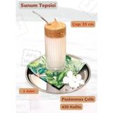 Jet' s Home Sunum Tepsisi 33 cm Paslanmaz Çelik Servis Tepsisi