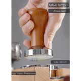 Jet' s Home Tamper Ahşap Saplı Paslanmaz Tabanlı Kahve Tamperi 58 mm