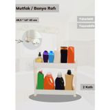 Jet' s Home Tekerlekli Raf 2 Katlı Dar Yer Organizeri Beyaz