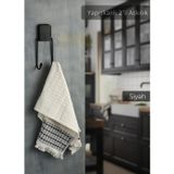 Jet' s Home Yapışkanlı 2'li Askılık Paslanmaz Havluluk Metal Siyah