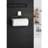 Jet' s Home Yapışkanlı Kağıt Havluluk Paslanmaz Peçetelik Çelik Banyo Havluluk Düzenleyici Gri