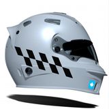 Jet Siyah Damalı Kask Motosiklet Sticker Takımı Çınar Extreme