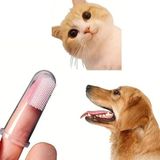 Jetfast 2 Adet Kedi Köpek Parmak Diş Fırçası Kolay Kullanımlı Evcil Hayvan Diş Bakım Fırçası - Şeffaf