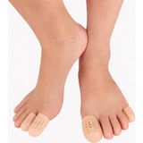 Jetfast 2 Çift Silikon Ten Rengi El Ayak Parmak Delikli Koruyucu Uzunluk 4 cm - Standart
